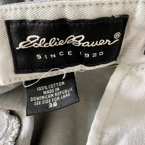 Eddie Bauer Men's Relaxed Fit Gray Cotton Pants Size 38 x 29 - Picture 5 of 10